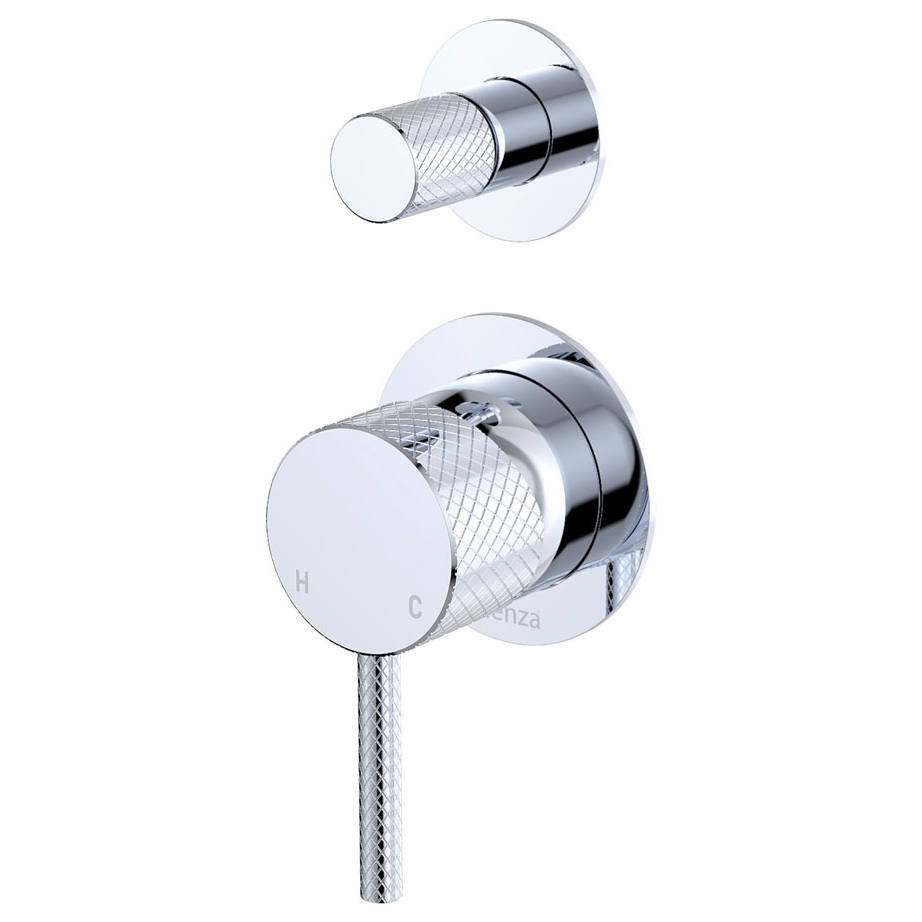 Axle Wall Diverter Mixer, Small Rnd Plates, Chrome