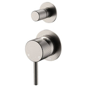 Axle Wall Diverter Mixer, Small Rnd Plates, Brushed Nickel