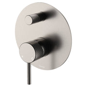 Axle Wall Diverter Mixer, Large Rnd Plate, Brushed Nickel