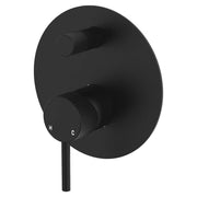 Axle Wall Diverter Mixer, Large Rnd Plate, Matte Black