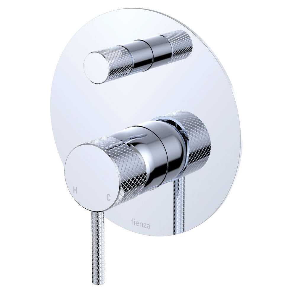 Axle Wall Diverter Mixer, Large Rnd Plate, Chrome