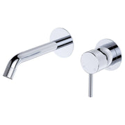Axle Wall Mixer Set, Rnd Plates, 160mm Outlet, Chrome