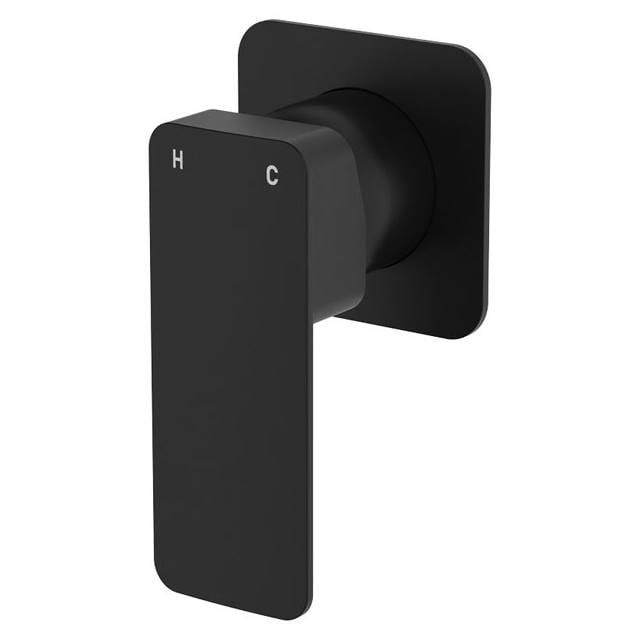 Tono Wall Mixer, Square Plate, Matte Black