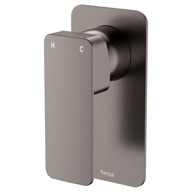 Tono Wall Mixer, Rect Plate, Gun Metal