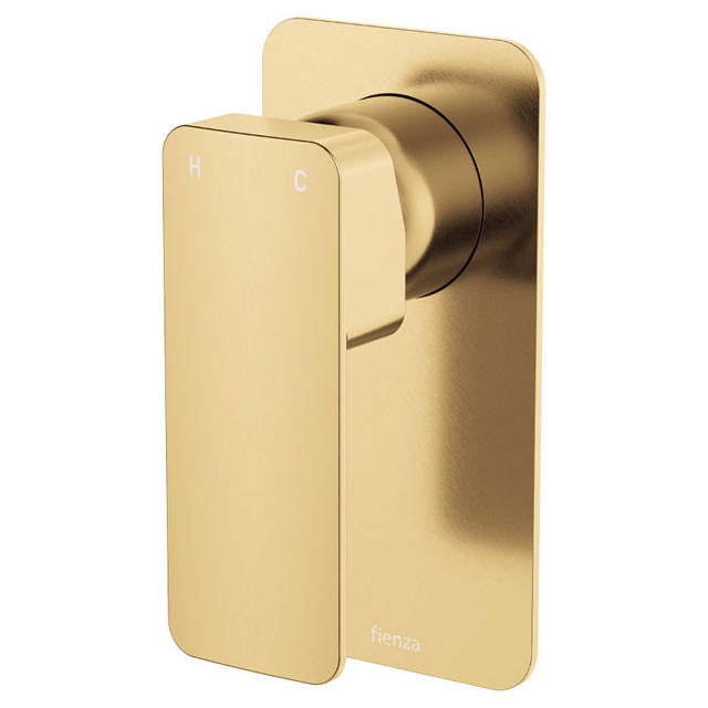 Tono Wall Mixer, Rect Plate, Urban Brass