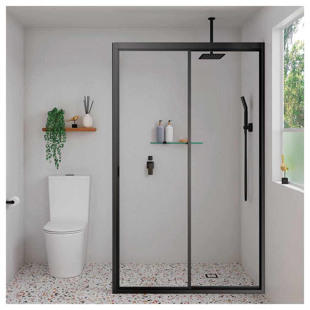 Tono Wall Diverter Mixer, Square Plates, Matte Black