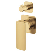 Tono Wall Diverter Mixer, Square Plates, Urban Brass