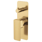 Tono Wall Diverter Mixer, Rect Plate, Urban Brass