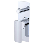 Tono Wall Diverter Mixer, Rect Plate, Chrome
