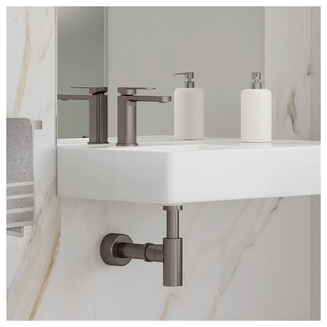 Tono Basin Mixer, Gun Metal