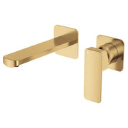 Tono Wall Mixer Set, Square Plate, 160mm Outlet, Urban Brass