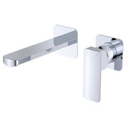 Tono Wall Mixer Set, Square Plate, 160mm Outlet, Chrome