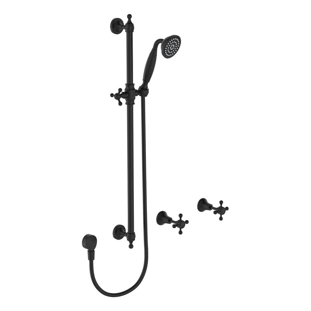 Lillian Rail Shower Set, Matte Black