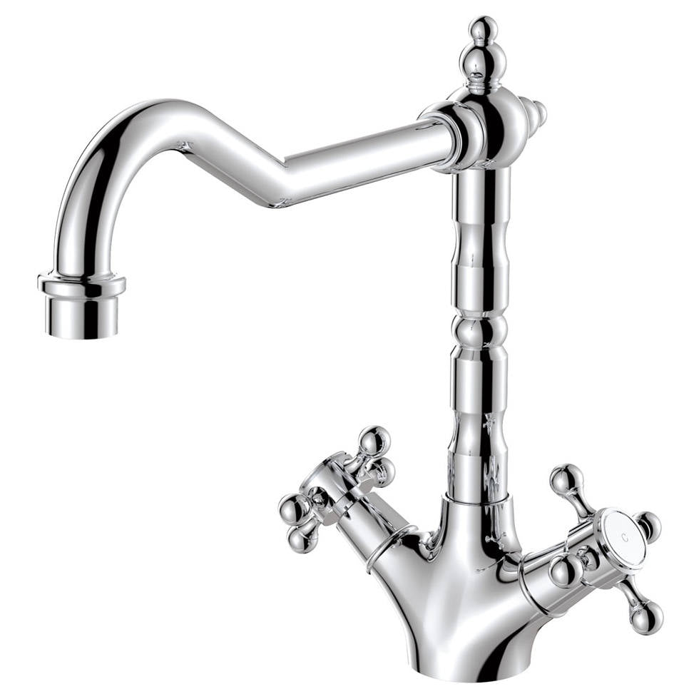 Lillian Shepherds Crook Sink Mixer, Chrome
