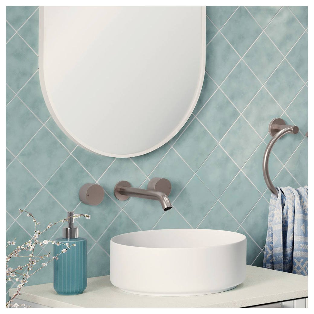 Kaya Wall Tap Set, Brushed Nickel