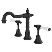 Lillian Lever Basin Set, Matte Black & Ceramic