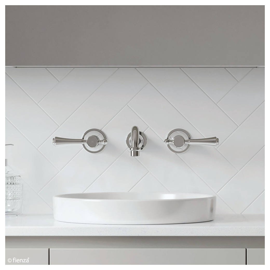 Lillian Lever Wall Set, Chrome