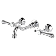 Lillian Lever Wall Set, Chrome