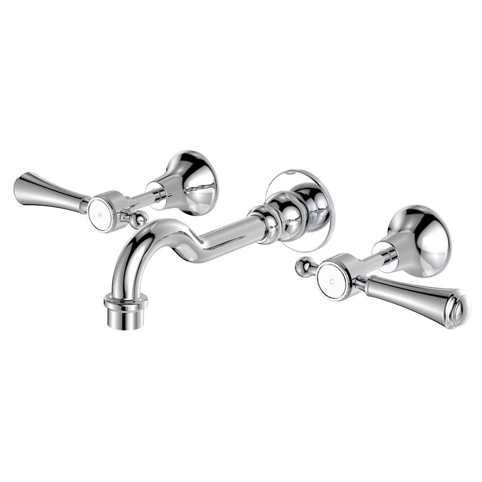 Lillian Lever Wall Set, Chrome