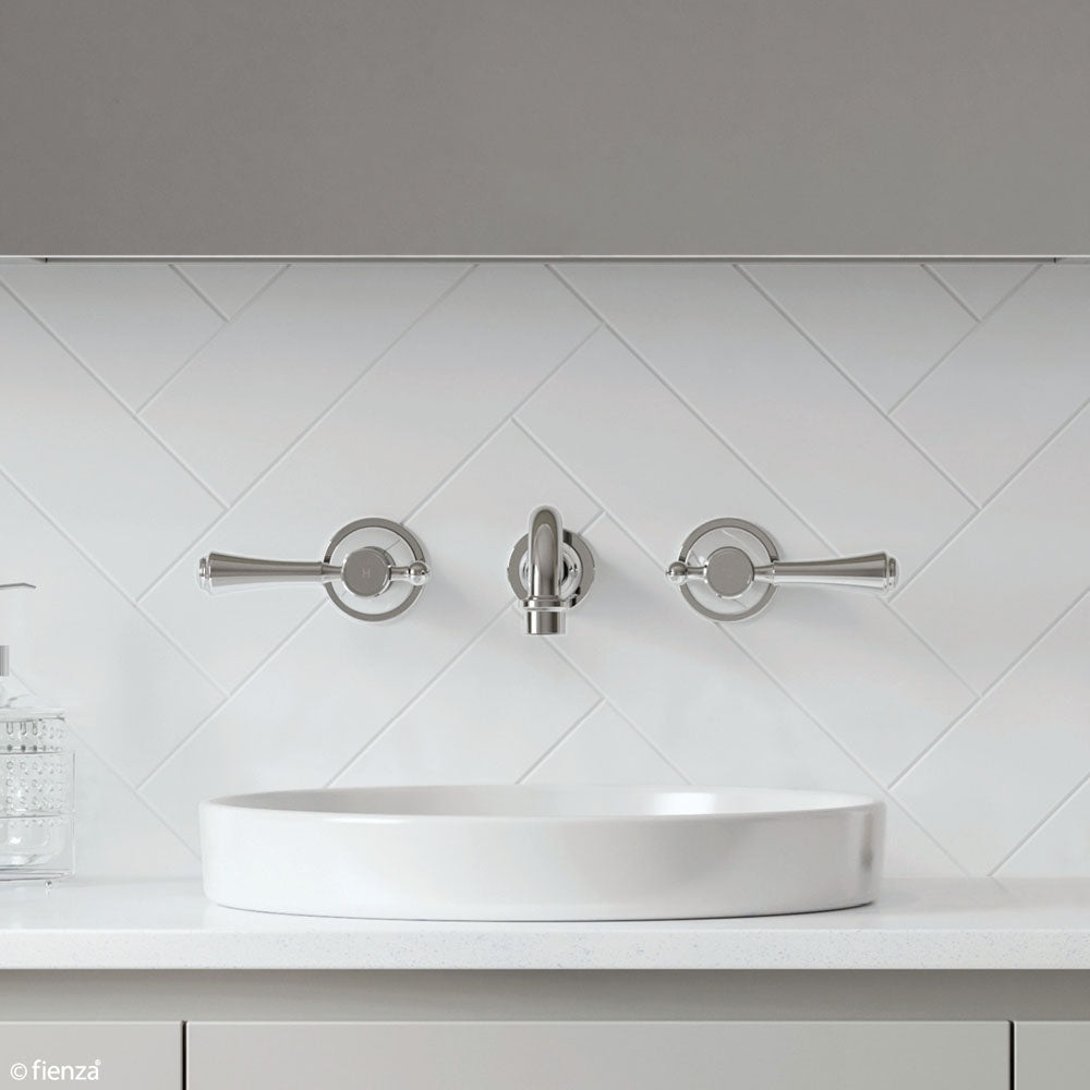 Lillian Lever Wall Set, Chrome