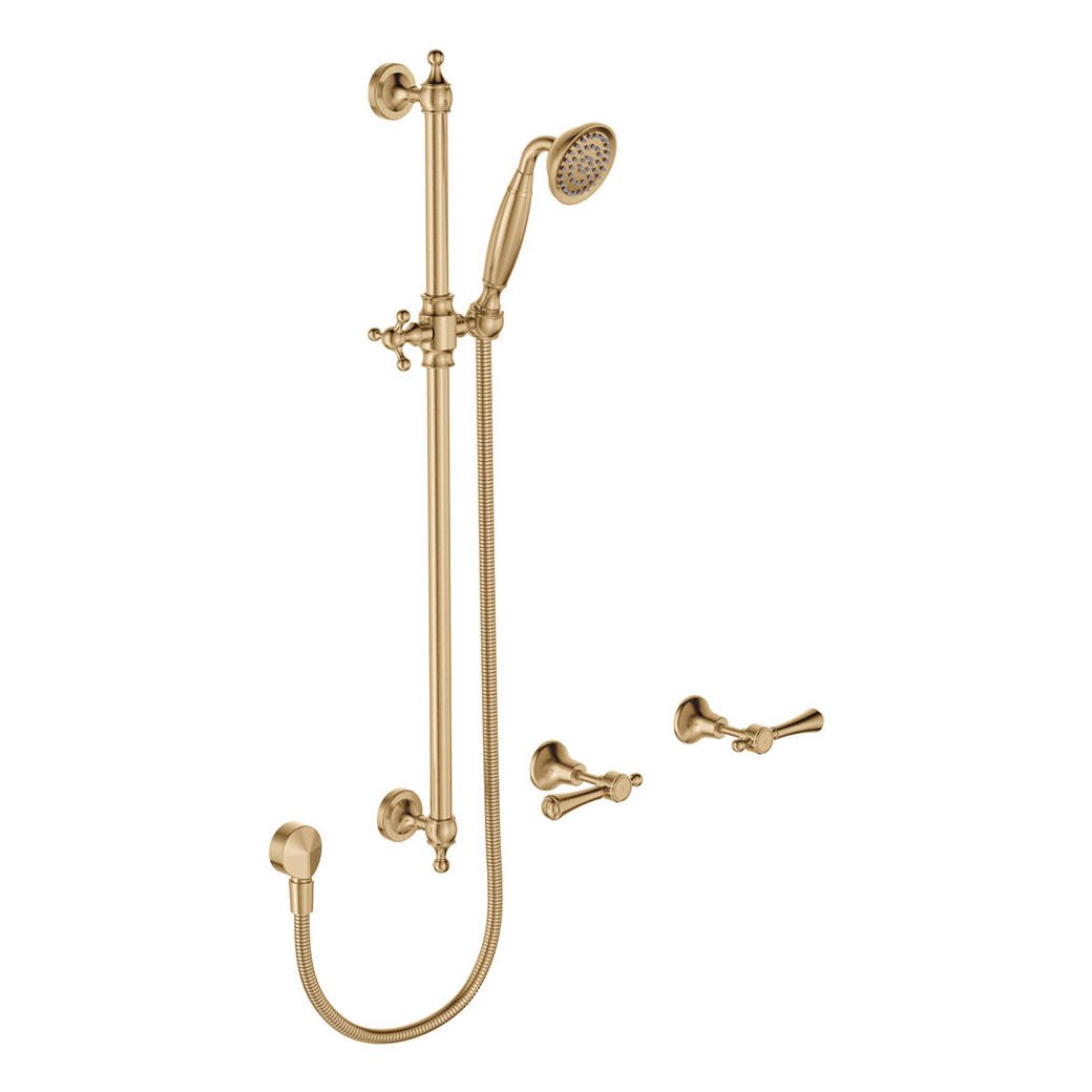 Lillian Lever Rail Shower Set, Urban Brass