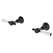 Lillian Lever Wall Top Assemblies, Matte Black & Ceramic