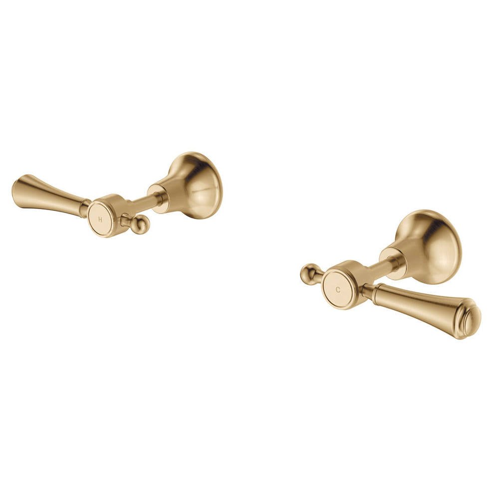 Lillian Lever Wall Top Assemblies, Urban Brass