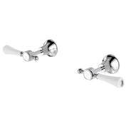 Lillian Lever Wall Top Assemblies, Chrome & Ceramic