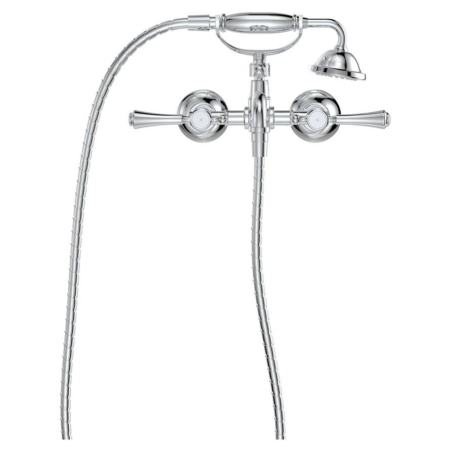 Lillian Lever Exposed Bath Tap Set with Hand Shower, Chrome