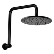 Hustle Round Gooseneck Shower Arm Set, Matte Black