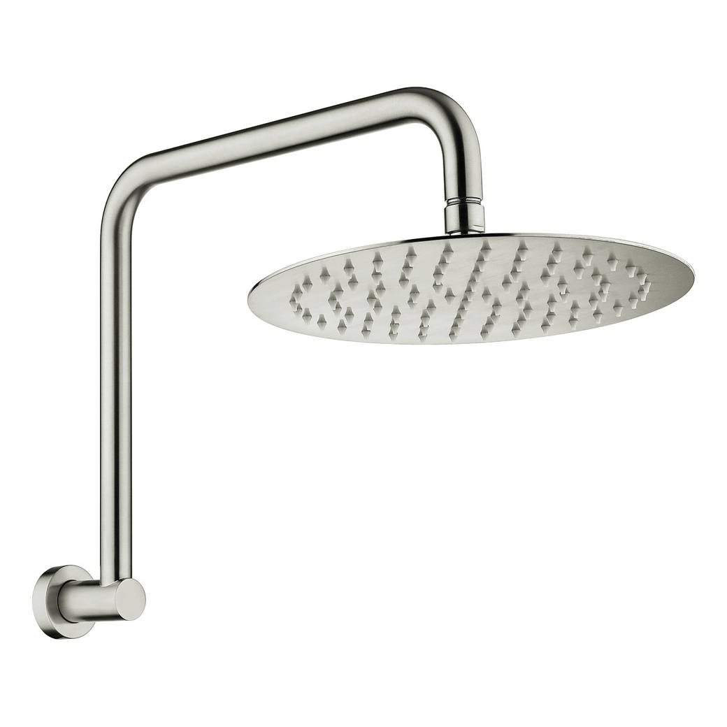 Kaya Gooseneck Shower Arm Set, Brushed Nickel