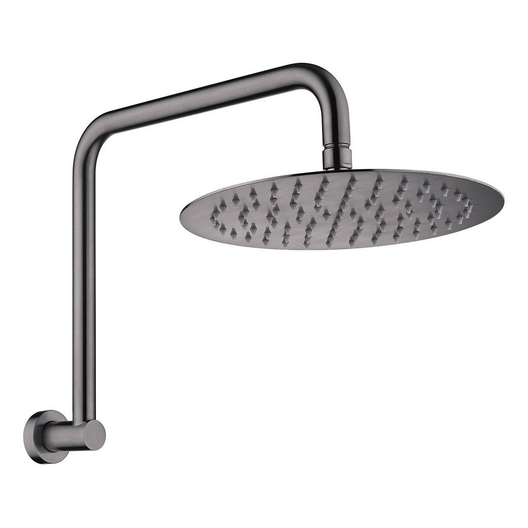 Kaya Gooseneck Shower Arm Set, Gun Metal