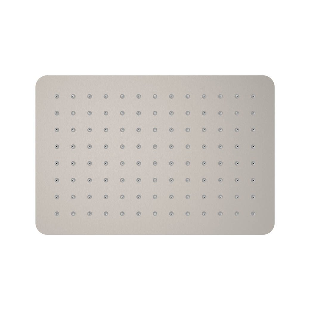 Koko Rectangular Shower Head, Brushed Nickel