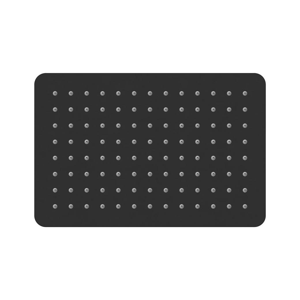 Koko Rectangular Shower Head, Matte Black