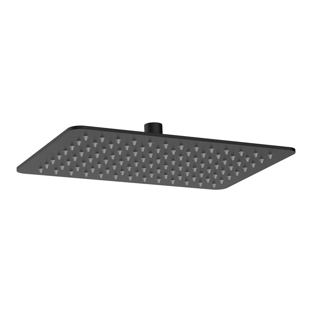 Koko Rectangular Shower Head, Matte Black