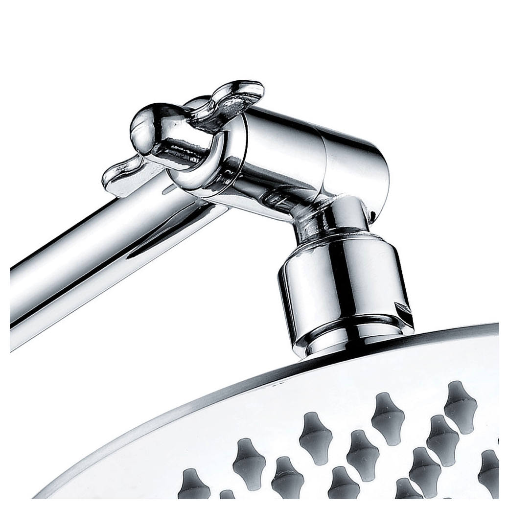 Slice Round Swivel Arm Wall Shower, Chrome