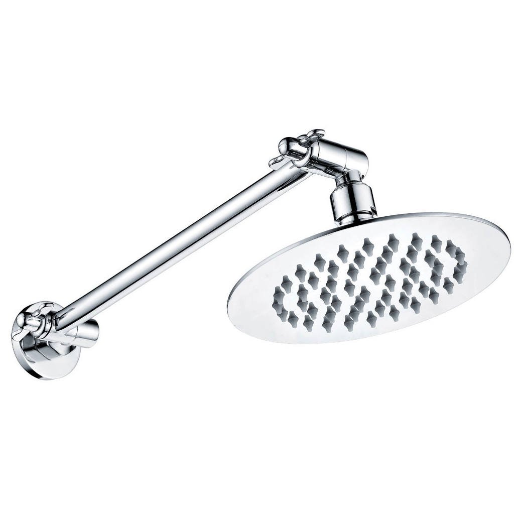 Slice Round Swivel Arm Wall Shower, Chrome