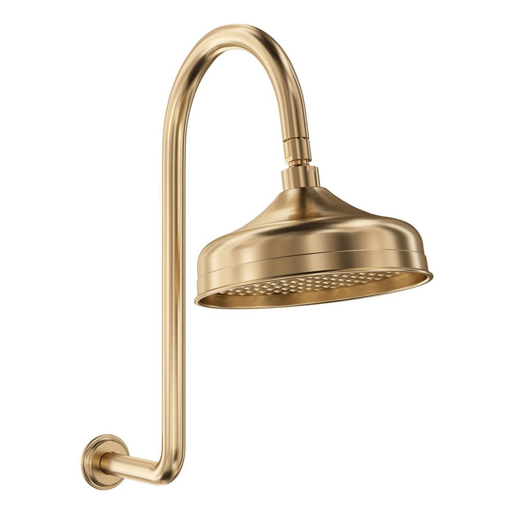 Lillian Wall Arm Urban Brass Shower Set