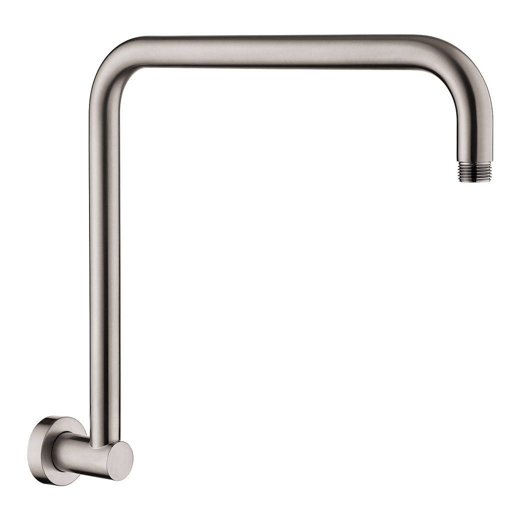 Round Fixed Gooseneck Shower Arm, Brushed Nickel