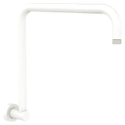 Round Fixed Gooseneck Shower Arm, Matte White