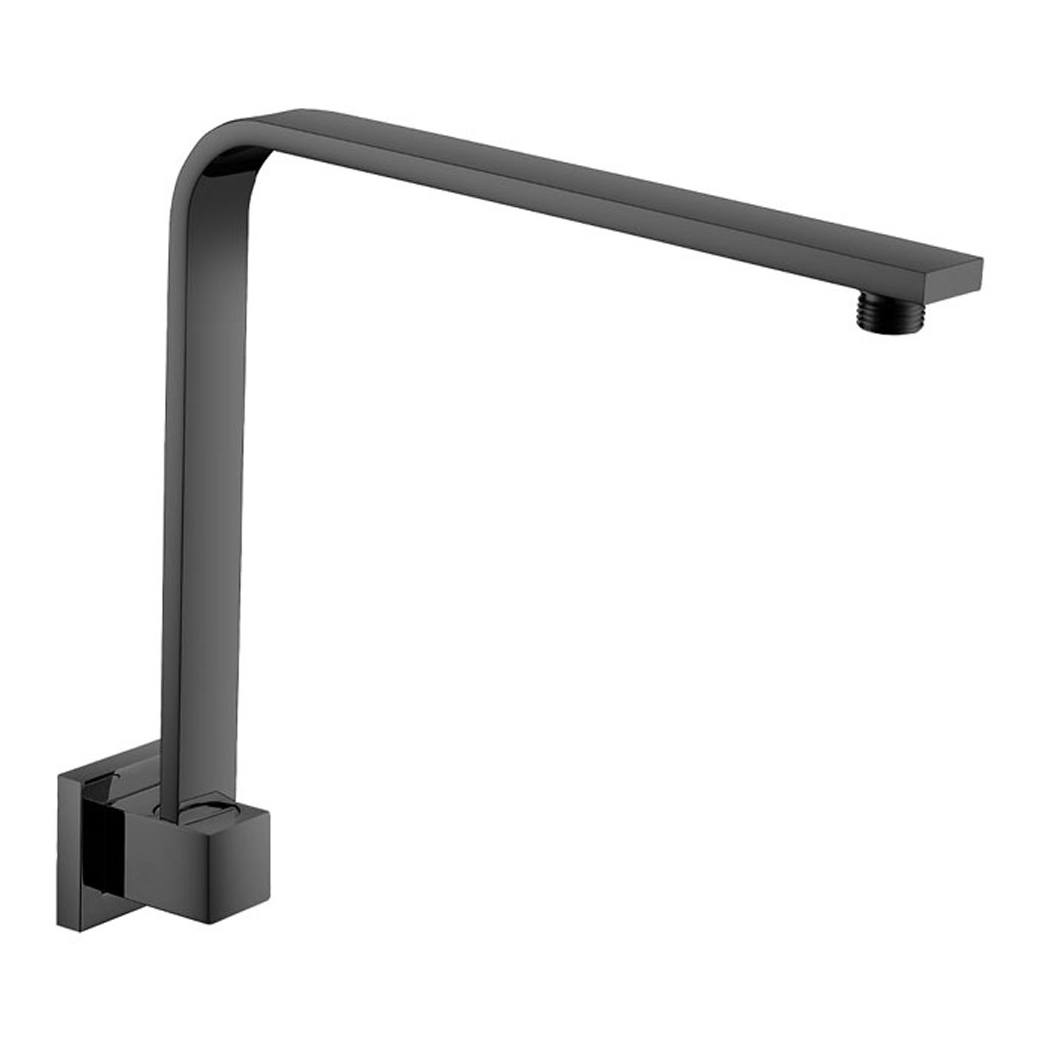 Square Fixed Gooseneck Arm, Matte Black