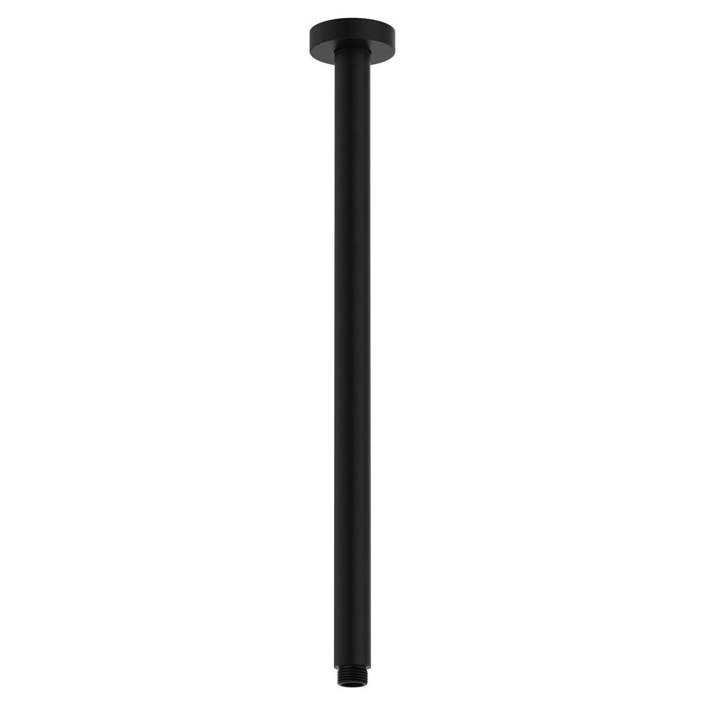 Round Shower Dropper, 450mm, Matte Black