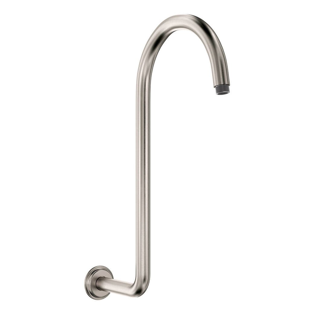 Classical Fixed Swan-Neck Arm, Brushed Nickel