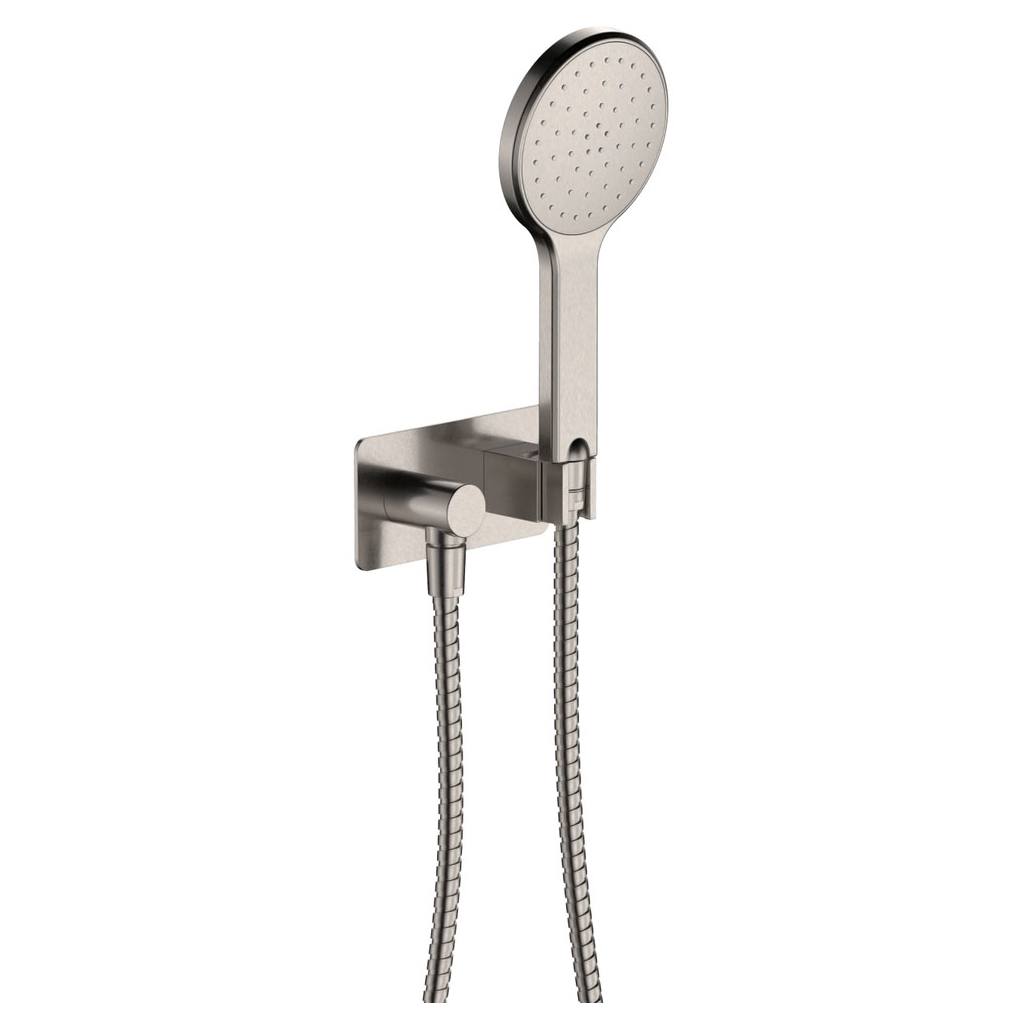 Kaya Hand Shower, Rectangular Plate, Brushed Nickel