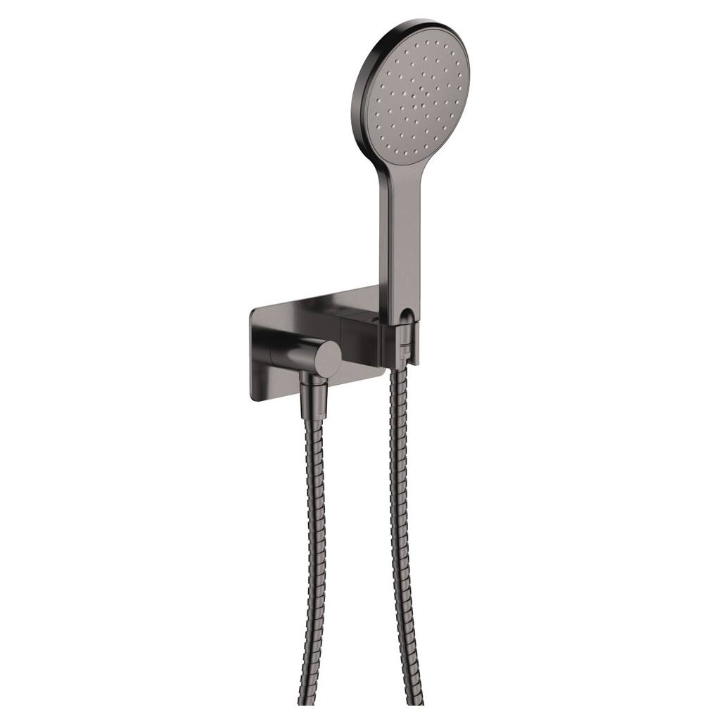Kaya Hand Shower, Rectangular Plate, Gun Metal