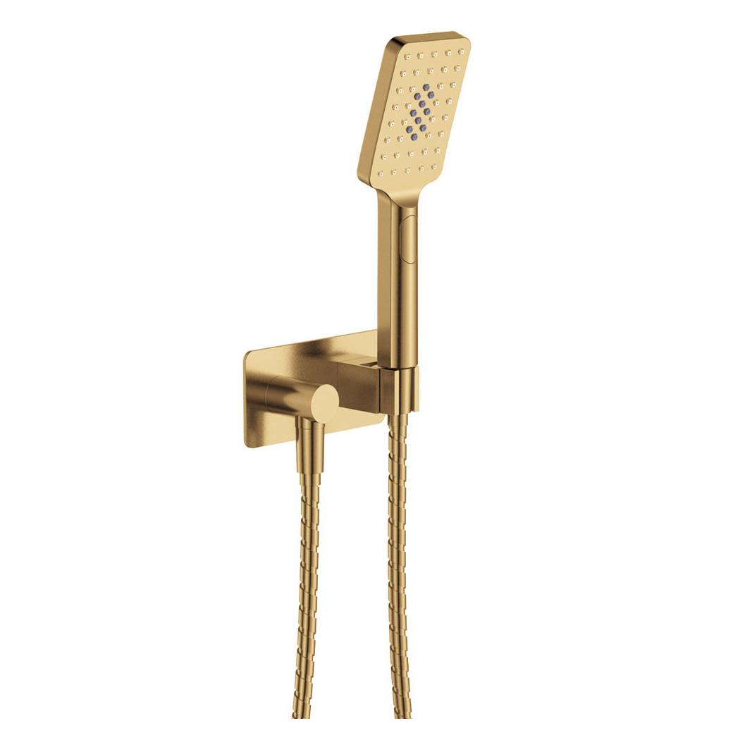 Tono Hand Shower, Soft Square Plate, Urban Brass
