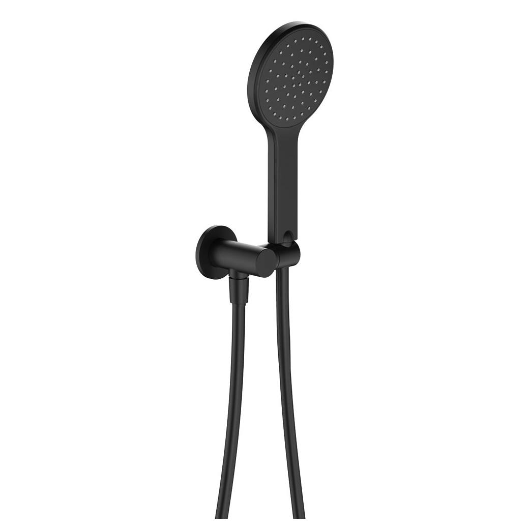 Kaya Hand Shower, Round Plate, Matte Black