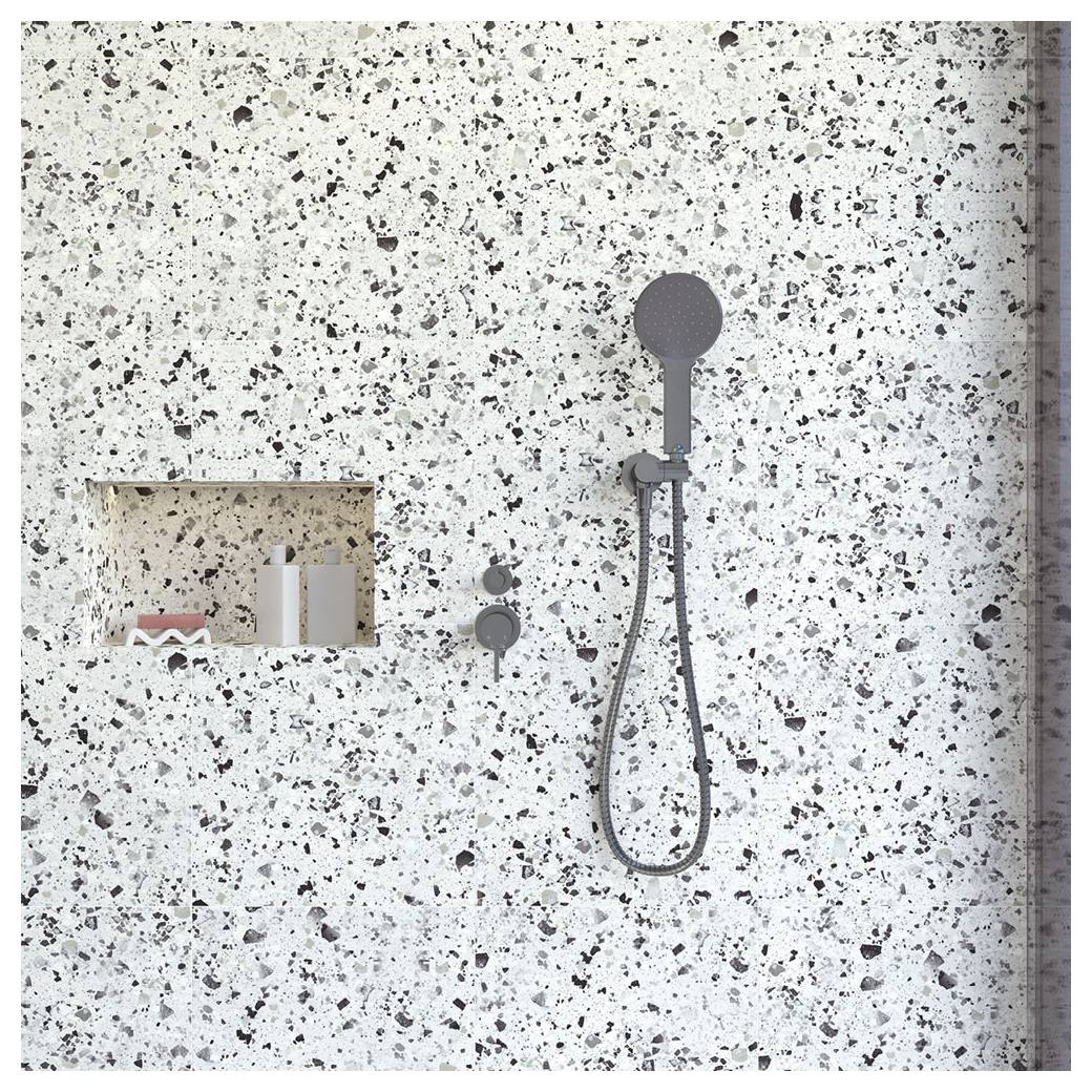 Kaya Hand Shower, Round Plate, Gun Metal