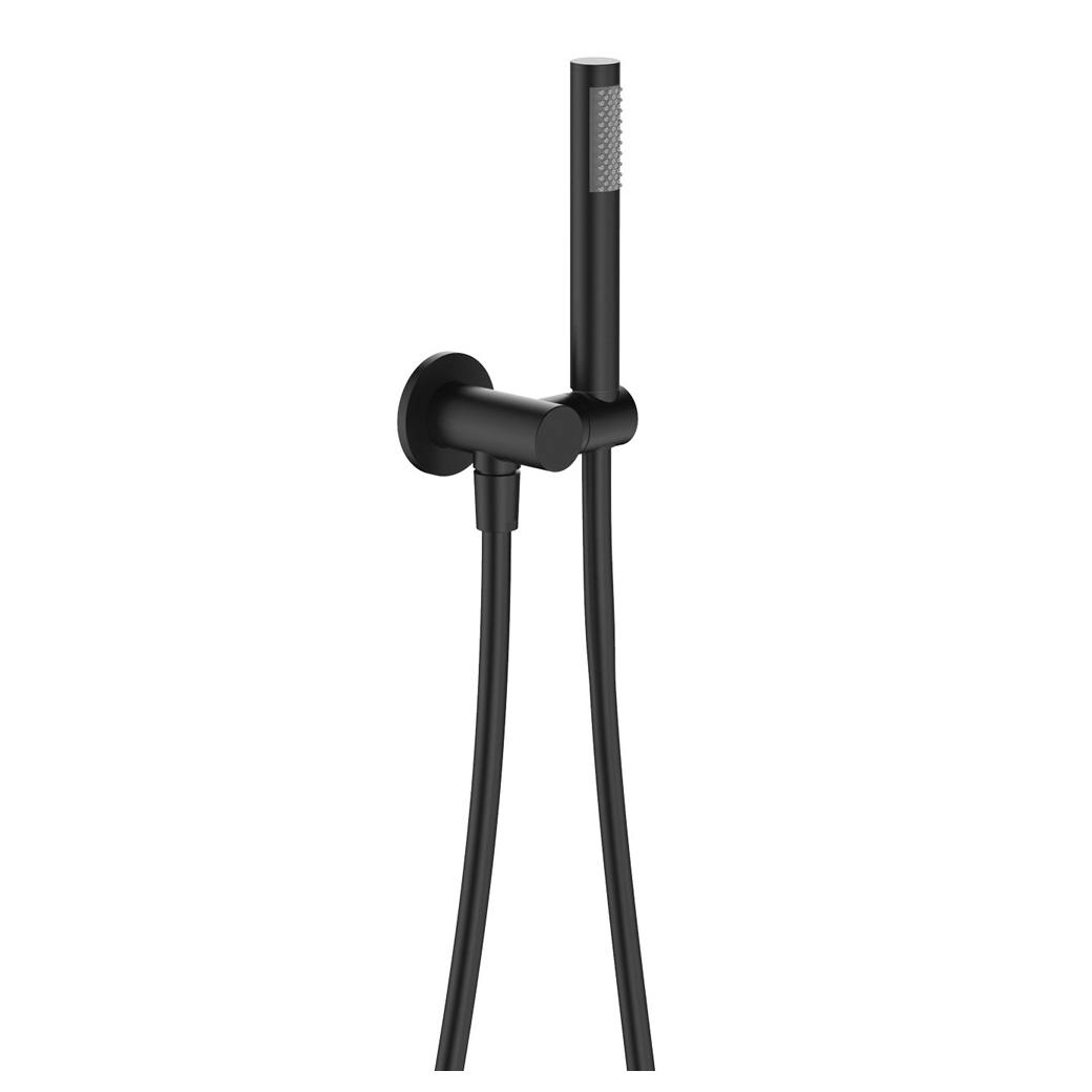 Hustle Hand Shower, Round Plate, Matte Black