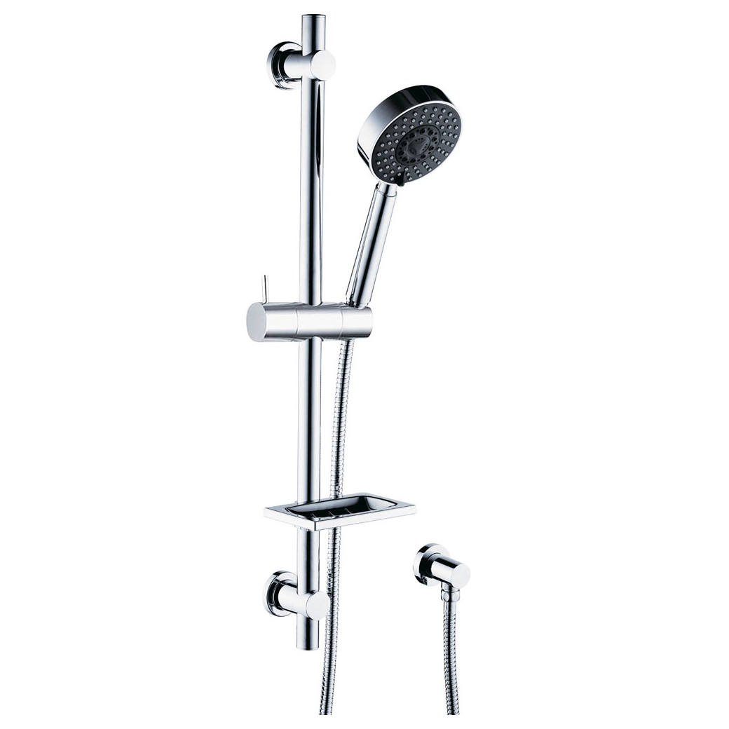 Stella Rail Shower with Soap Dish, Chrome